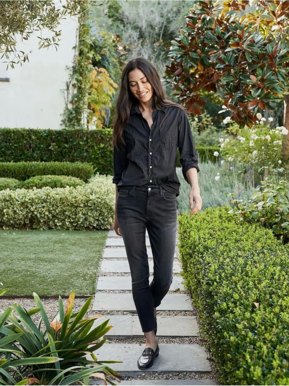 NWT Frank & Eileen Sligo Skinny Jeans 1991 Black Wash Raw Hem Size US 24 Casual